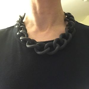 Chunky black Bauble Bar statement necklace